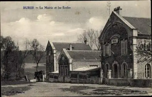 Ak Bures Essonne, Mairie et Écoles