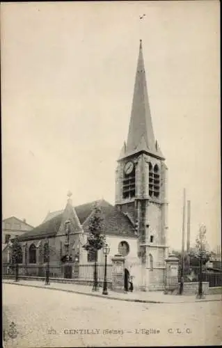 Ak Gentilly Val de Marne, Église