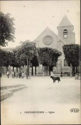 Ak Chennevières Val de Marne, Église