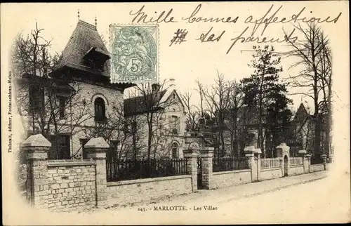 Ak Marlotte Seine et Marne, Les Villas