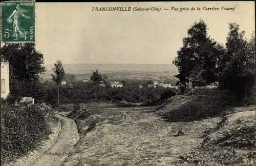 Ak Franconville Val d Oise, Vue prise de la Carrière de Fécamp