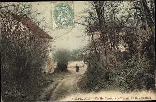 Ak Frepillon Val-d´Oise, Chemin de la Chicoulle