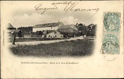 Ak Moiselles Val d’Oise, Route de la Gare de Bouffémont