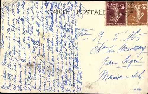 Ak Loury Loiret, Chateau du Coudreceau, vu du Chemin de Fer