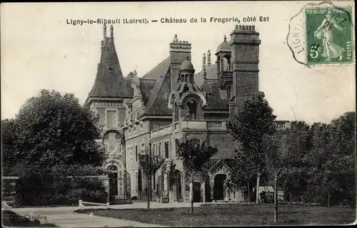 Ak Ligny le Ribault Loiret, Chateau de la Frogerie, cote Est