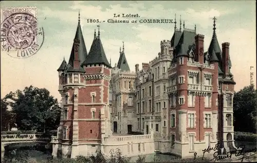 Ak Chateau de Combreux Loiret