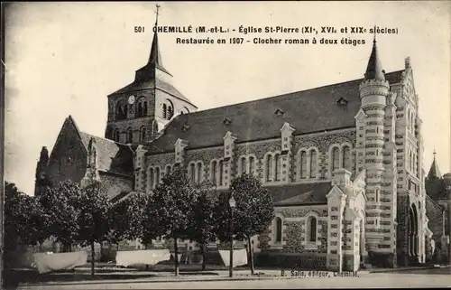 Ak Chemillé Maine et Loire, Interieur de l'Eglise Saint Pierre