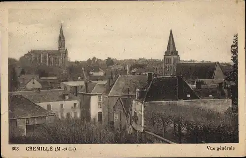 Ak Chemillé Maine et Loire, Vue generale
