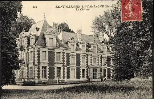 Ak Saint Germain la Campagne Eure, Le Château