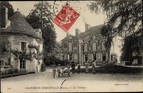 Ak Graveron Semerville Eure, Le Château