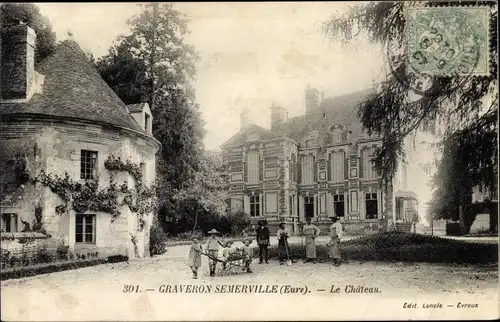 Ak Graveron Semerville Eure, Le Château