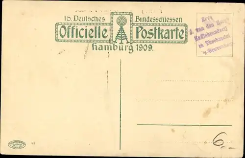 Ak Festzug, Einzug der dänischen Königin, Bundesschießen Hamburg 1909