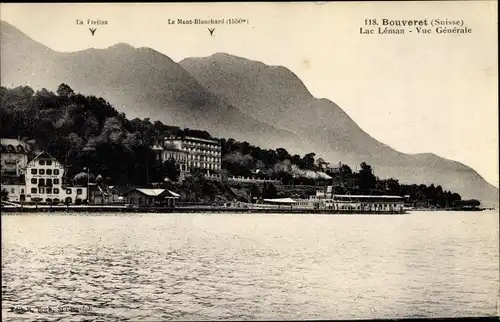 Ak Le Bouveret Kanton Wallis, Lac Leman, Vue Generale