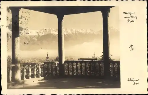 Foto Ak Innsbruck, Morgen am Berg Isel