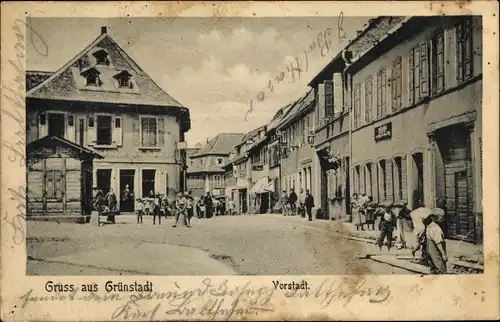 Ak Grünstadt in der Pfalz, Vorstadt