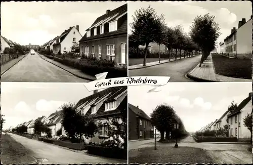 Ak Rheinberg am Niederrhein, Ortspartien