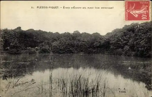 Ak Plessis Piquet Hauts-de-Seine, Étang d´Écoute s´il Pleut