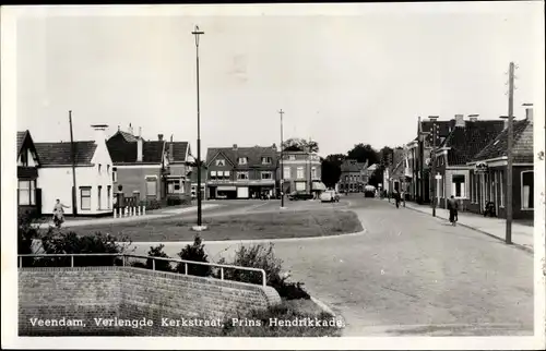 Ak Veendam Groningen, Verlengde Kerkstraat, Prins Hendrikkade