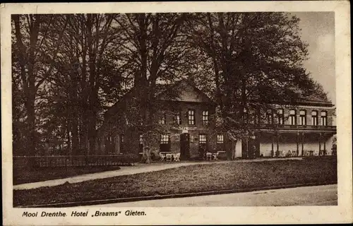 Ak Gieten Drenthe Niederlande, Hotel Braams