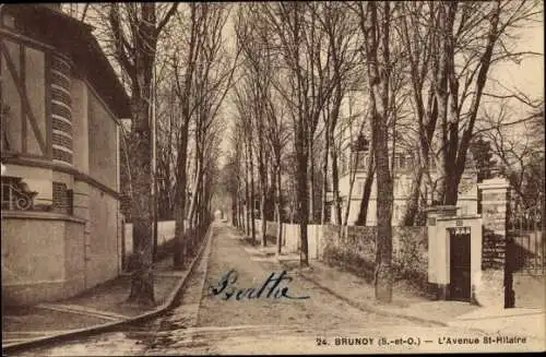 Ak Brunoy Essonne, Avenue Saint Hilaire