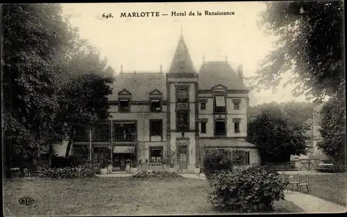 Ak Marlotte Seine et Marne, Hôtel de Renaissance