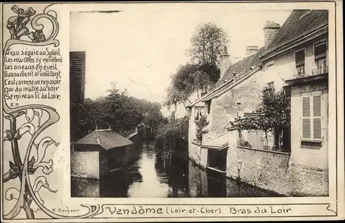 Ak Vendôme Loir et Cher, Bras du Loir