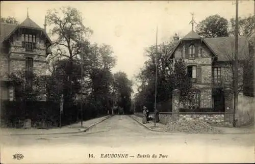 Ak Eaubonne Val d’Oise, Entrée du Parc