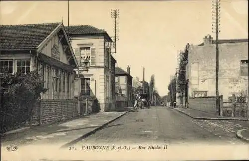 Ak Eaubonne Val d’Oise, Église, Rue Nicolas II