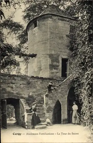 Ak Cergy Val d´Oise, Anciennes Fortifications, La Tour du Secret