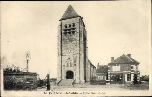 Ak La Ferté Saint Aubin Loiret, Eglise Saint-Aubin