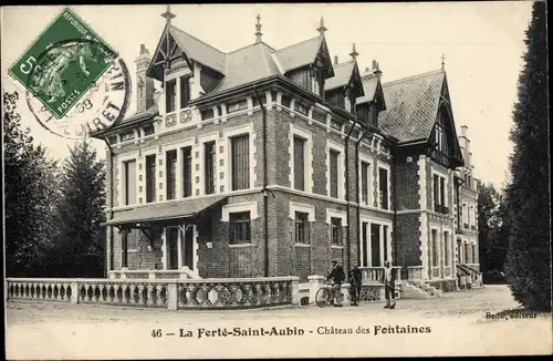 Ak La Ferté Saint Aubin Loiret, Chateau des Fontaines