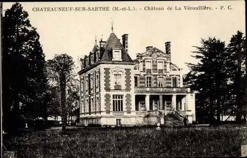 Ak Chateauneuf sur Sarthe Maine-et-Loire, Chateau de la Veroulliere