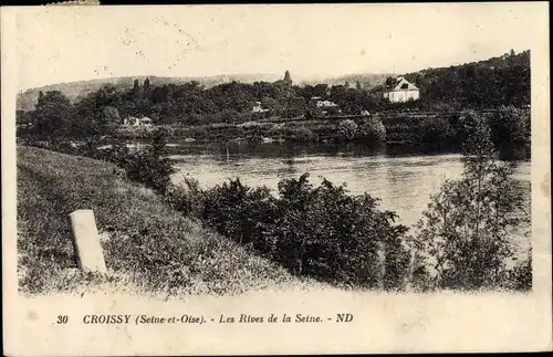 Ak Croissy Yvelines, Rives de la Seine