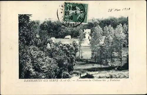 Ak Dammartin-en-Serve Yvelines, Château des Trois Fontaînes