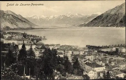 Ak Locarno Kanton Tessin Schweiz, Panorama