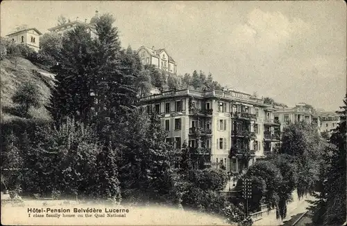 Ak Kanton Luzern, Hotel Pension Belvédère