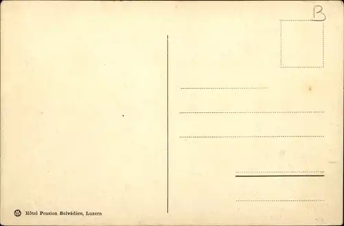 Ak Kanton Luzern, Hotel Pension Belvédère