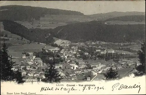 Ak Couvet Val de Travers Kanton Neuenburg, Gesamtansicht
