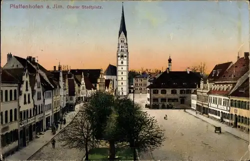 Ak Pfaffenhofen an der Ilm, Oberer Stadtplatz