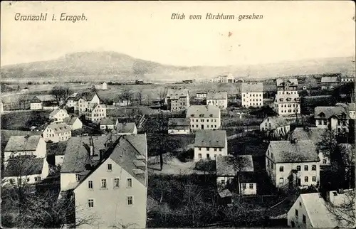 Ak Cranzahl Sehmatal im Erzgebirge, Panorama vom Kirchturm