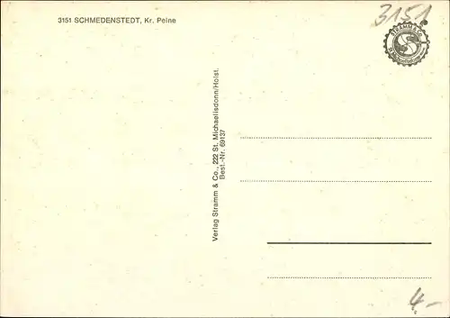 Ak Schmedenstedt Peine in Niedersachsen, Geschäft, Baum, Schule