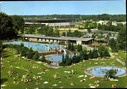 Ak Grefrath Niederrhein, Freibad mit Eisstadion