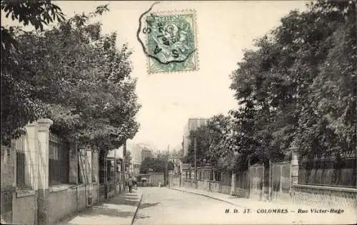 Ak Colombes Hauts de Seine, Rue Victor Hugo