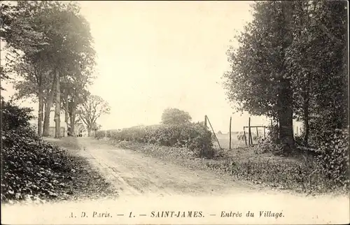 Ak Saint James Hauts-de-Seine, Entrée du Village