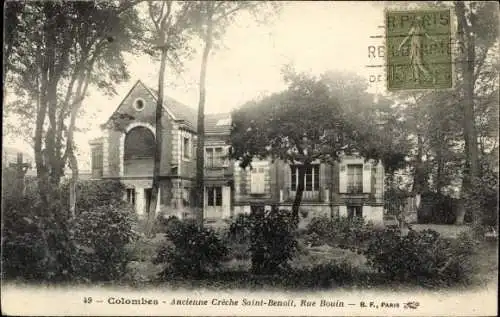 Ak Colombes Hauts de Seine, Ancienne Crèche Saint Benoit, Rue Bouin