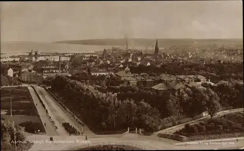 Ak Århus Aarhus Dänemark, Udsigt fra Johannes Kirken