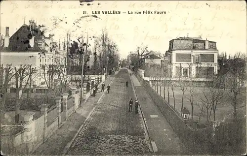 Ak Les Vallées Hauts de Seine, Rue Félix Faure