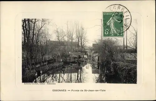 Ak Essonnes Essonne, Pointe de Saint Jean en L´Isle