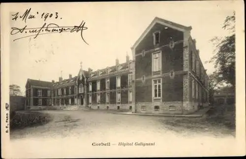 Ak Corbeil Essonne, Hôpital Galignani