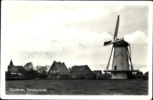 Ak Garderen Gelderland, Dorpsgezicht, Windmühle